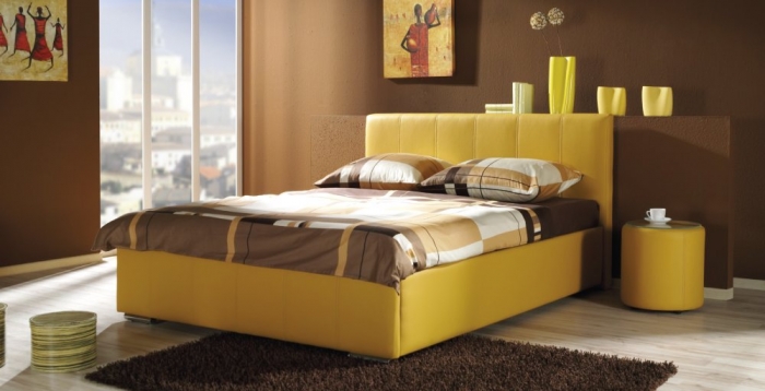 Łóżko AFRODYTA A+B tapicerowane z pojemnikiem