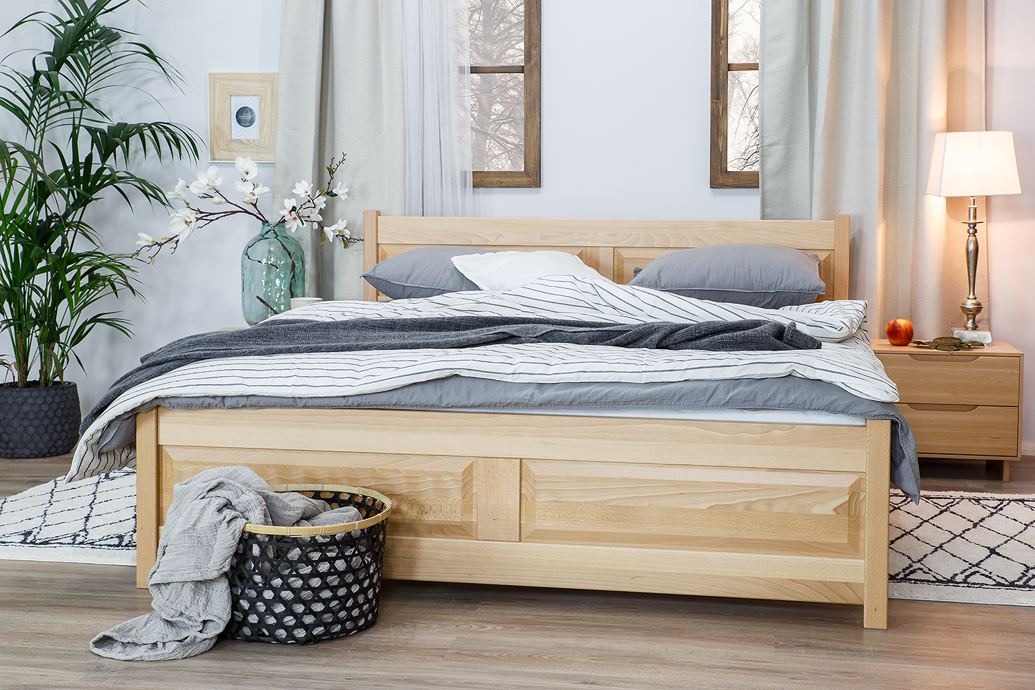 Łóżka drewniane bez pojemnika